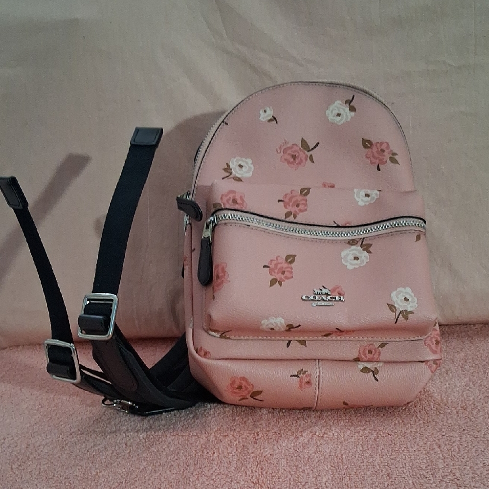 Coach Blush Floral Backpack mini